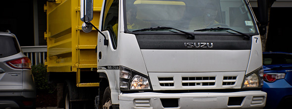 front of junk removal cary truck